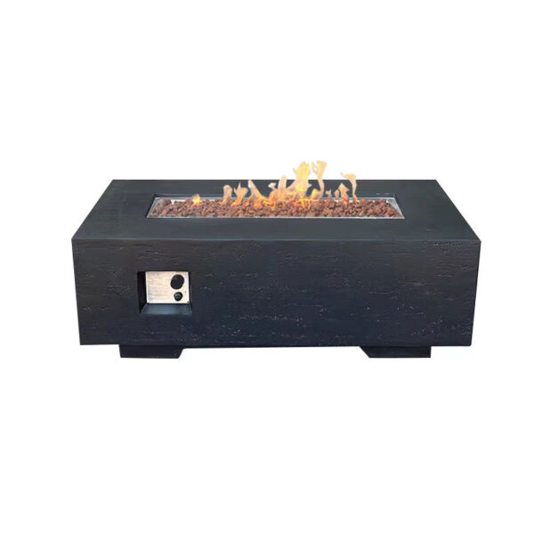 Rectangle Fire Pit Table With Glass Guard