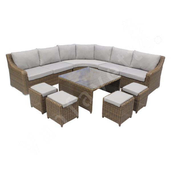 Outdoor Brown Wicker Sofa