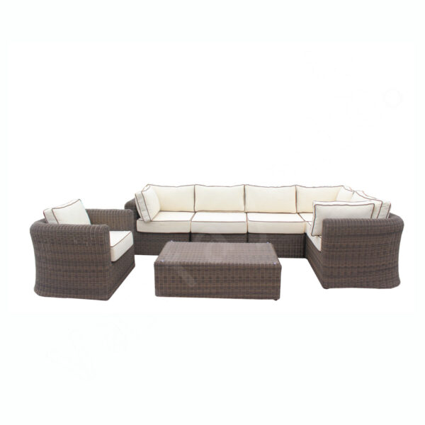 L Shaped Grey Garden Sofa