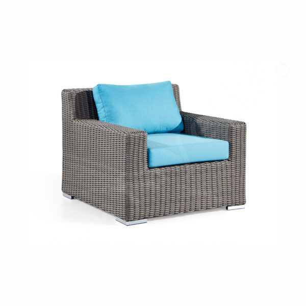 Gray Wicker Outdoor Sofa