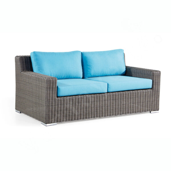 Gray Wicker Outdoor Sofa