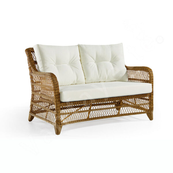 Brown Wicker Outdoor Sofa