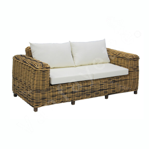 Brown Rattan Garden Sofa