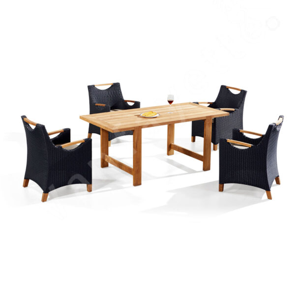 6 Seater Wooden Garden Table And Chairs