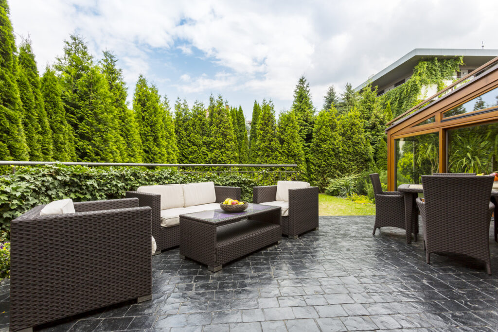 PE rattan sofa set outdoor