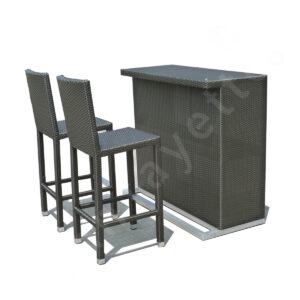Otto Outdoor Bar Set: Where Style Meets Strength in All Weather Outdoor Wicker Bar Stools