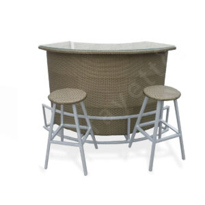 2 Person Bar Height Patio Set – 3 Piece Bar Table Set Outdoor with Contemporary Design for Stylish Spaces