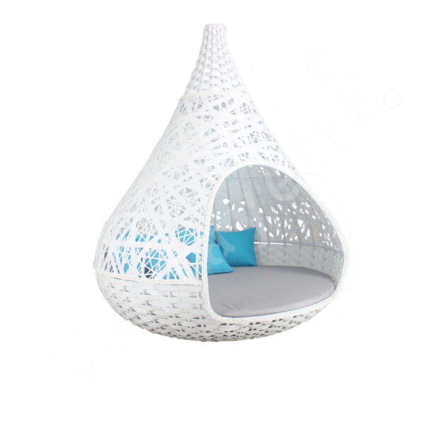Hanging Day Bed Outdoor – Nest-Inspired 2 Person Woven Rattan Lounger - Image 2