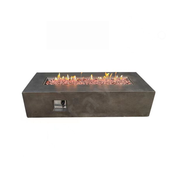 Rectangle Concrete Gas Fire Pit