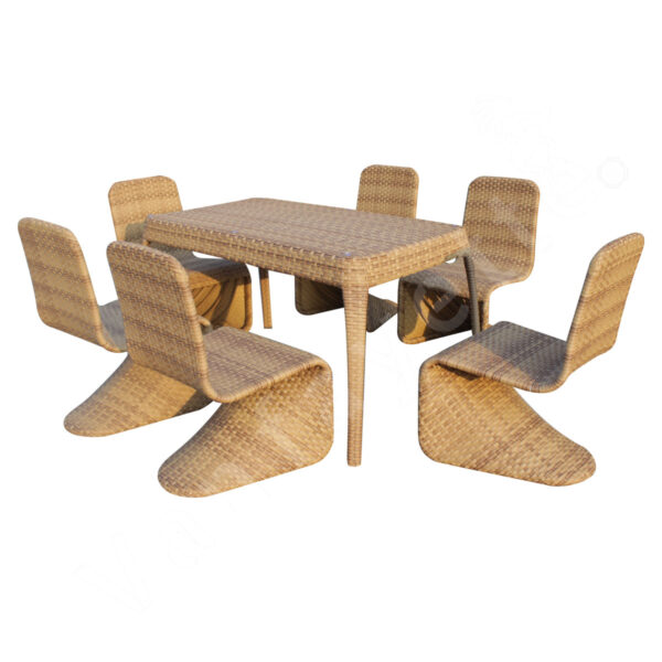 6 Person Outdoor Table And Chairs – A Refined 7 Pc Patio Dining Set for Stylish Alfresco Living - Image 2