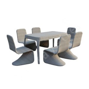 6 Person Outdoor Table And Chairs – A Refined 7 Pc Patio Dining Set for Stylish Alfresco Living