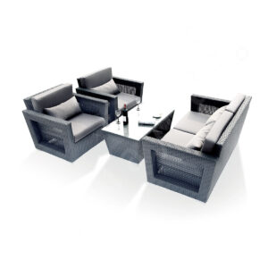 4 Seater Sofa Garden Set 4 Piece Outdoor Woven Rattan Wicker Sofa Set
