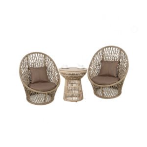 2 Seater Brown Rattan Sofa