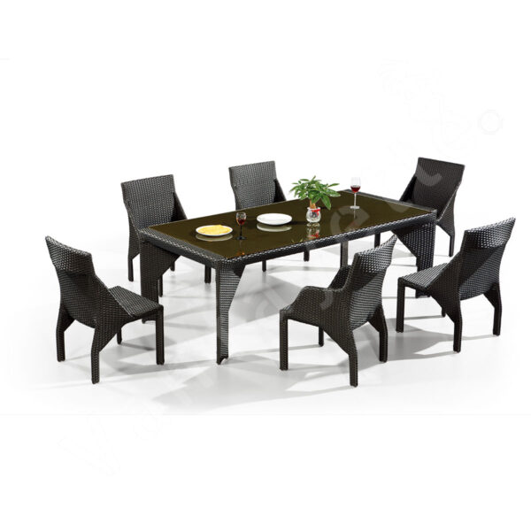 Black Garden Table And Chairs – 6 Person Garden Table And Chairs Set with Elegant Tailored Design