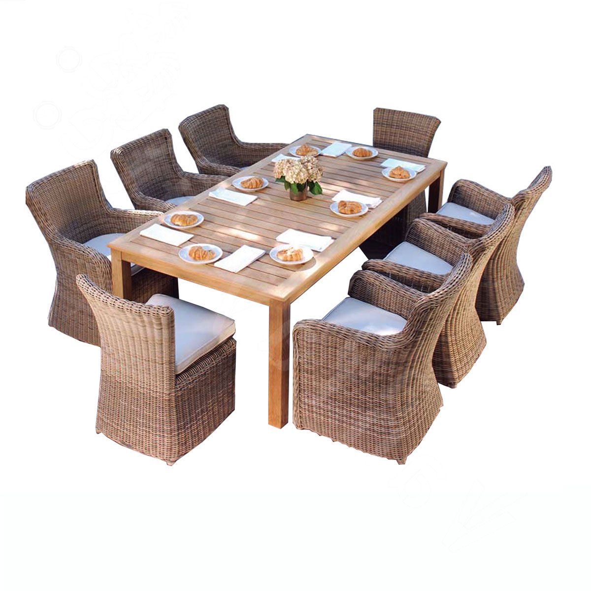 8 Person Outdoor Dining Table And Chairs