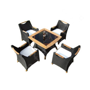 4 Chairs And Table Garden 4 Person Outdoor Dining Set