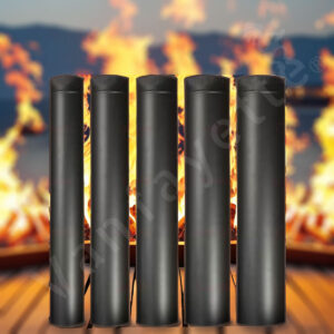 1 meter stainless steel straight flue pipe for fireplace and wood burning stove, durable chimney connector accessory