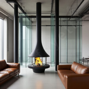 wood burning fireplace types