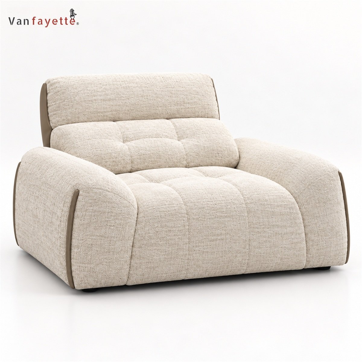 Felix ISF00156 cream cotton-linen coordinating armchair front view