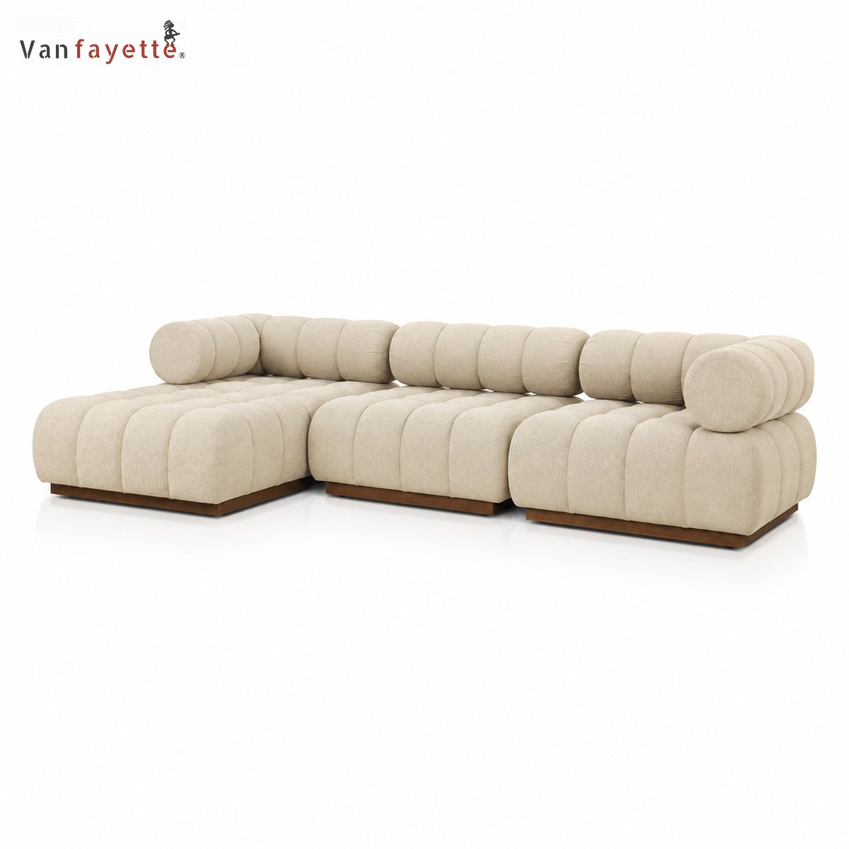 SF26324 channel-tufted outdoor sectional front-right view